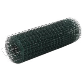 Alambrada de gallinero acero revestimiento PVC verde 10x0,5 m