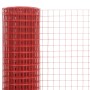 Hühnerdraht aus Stahl mit roter PVC-Beschichtung, 25 x 1 m von vidaXL, Zaunpaneele - Ref: Foro24-143666, Preis: 63,78 €, Raba...