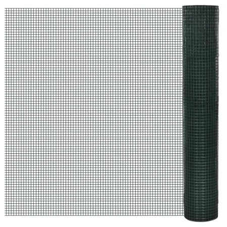 Galvanized fence with green PVC coating 25x1 m by vidaXL, fence panels - Ref: Foro24-140438, Price: 55,81 €, Discount: %