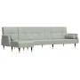 Sofá cama en forma de L terciopelo gris claro 271x140x70 cm von vidaXL, Sofas - Ref: Foro24-3157221, Preis: 484,05 €, Rabatt: %
