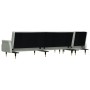 Sofá cama en forma de L terciopelo gris claro 271x140x70 cm by vidaXL, Sofas - Ref: Foro24-3157221, Price: 472,01 €, Discount: %