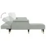 Sofá cama en forma de L terciopelo gris claro 271x140x70 cm von vidaXL, Sofas - Ref: Foro24-3157221, Preis: 484,05 €, Rabatt: %