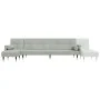 Sofá cama en forma de L terciopelo gris claro 271x140x70 cm von vidaXL, Sofas - Ref: Foro24-3157221, Preis: 484,05 €, Rabatt: %