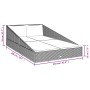 Tumbona cama de jardín ratán sintético gris 110x200 cm