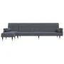 Sofá cama en forma de L terciopelo gris oscuro 271x140x70 cm de vidaXL, Sofás - Ref: Foro24-3157222, Precio: 462,60 €, Descue...