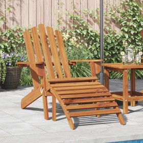 Silla de jardín Adirondack con reposapiés madera acacia maciza