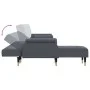 L-shaped sofa bed dark gray velvet 271x140x70 cm by vidaXL, Sofas - Ref: Foro24-3157222, Price: 462,64 €, Discount: %