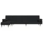 L-förmiges Schlafsofa aus schwarzem Samt 271x140x70 cm von vidaXL, Sofas - Ref: Foro24-3157224, Preis: 470,44 €, Rabatt: %