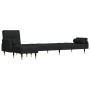 L-förmiges Schlafsofa aus schwarzem Samt 271x140x70 cm von vidaXL, Sofas - Ref: Foro24-3157224, Preis: 480,32 €, Rabatt: %