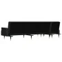 L-förmiges Schlafsofa aus schwarzem Samt 271x140x70 cm von vidaXL, Sofas - Ref: Foro24-3157224, Preis: 470,44 €, Rabatt: %