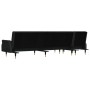 L-förmiges Schlafsofa aus schwarzem Samt 271x140x70 cm von vidaXL, Sofas - Ref: Foro24-3157224, Preis: 480,32 €, Rabatt: %