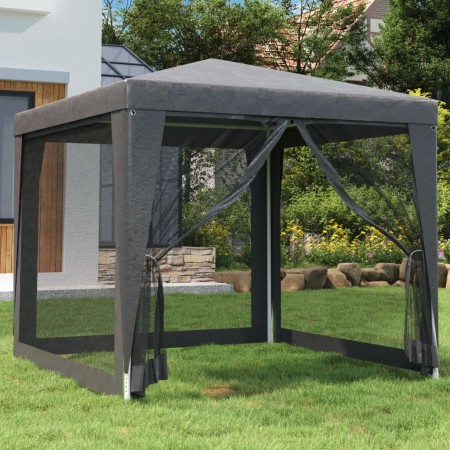 Carpa para fiestas 4 paredes malla HDPE gris antracita 2,5x2,5m en Carpas y cenadores | Comprar online en Foro24