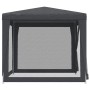Carpa para fiestas 4 paredes malla HDPE gris antracita 2,5x2,5m