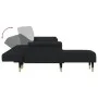 L-förmiges Schlafsofa aus schwarzem Samt 271x140x70 cm von vidaXL, Sofas - Ref: Foro24-3157224, Preis: 470,44 €, Rabatt: %