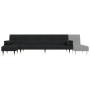 L-förmiges Schlafsofa aus schwarzem Samt 271x140x70 cm von vidaXL, Sofas - Ref: Foro24-3157224, Preis: 480,32 €, Rabatt: %
