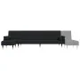 L-shaped black velvet sofa bed 271x140x70 cm by vidaXL, Sofas - Ref: Foro24-3157224, Price: 470,44 €, Discount: %