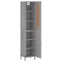 Aparador alto madera contrachapada gris Sonoma 34,5x34x180 cm