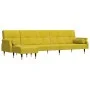L-förmiges Schlafsofa aus gelbem Samt, 271 x 140 x 70 cm von vidaXL, Sofas - Ref: Foro24-3157225, Preis: 473,51 €, Rabatt: %