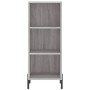 Aparador alto madera contrachapada gris Sonoma 34,5x34x180 cm