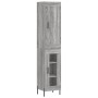 Aparador alto madera contrachapada gris Sonoma 34,5x34x180 cm