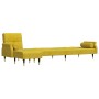 Sofá cama en forma de L terciopelo amarillo 271x140x70 cm de vidaXL, Sofás - Ref: Foro24-3157225, Precio: 473,94 €