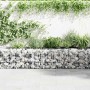 Muro de gaviones con cubiertas acero galvanizado 600x50x50 cm
