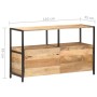 Aparador de madera maciza de mango 110x35x65 cm