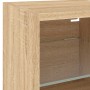 Muebles TV pared con LED 8 pzas madera ingeniería roble Sonoma en Muebles TV | Comprar online en Foro24