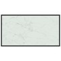 Mesa de centro vidrio templado blanco 120x60x35 cm