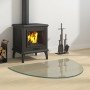 Placa de vidrio para chimenea semicircular 800x600 mm en Cristal | Comprar online en Foro24
