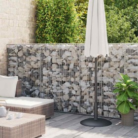 Muro de gaviones con cubiertas acero galvanizado 600x50x150 cm