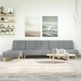 Sofá cama en forma de L tela gris claro 255x140x70 cm by vidaXL, Sofas - Ref: Foro24-3157235, Price: 386,50 €, Discount: %