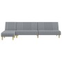 Sofá cama en forma de L tela gris claro 255x140x70 cm by vidaXL, Sofas - Ref: Foro24-3157235, Price: 371,39 €, Discount: %