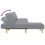 Sofá cama en forma de L tela gris claro 255x140x70 cm by vidaXL, Sofas - Ref: Foro24-3157235, Price: 371,39 €, Discount: %