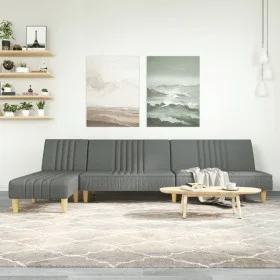 L-förmiges Schlafsofa aus dunkelgrauem Stoff, 255 x 140 x 70 cm von vidaXL, Sofas - Ref: Foro24-3157236, Preis: 394,69 €, Rab...