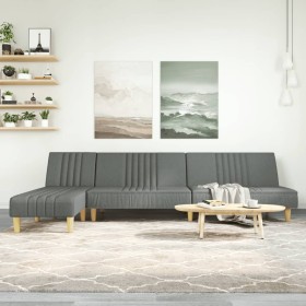 L-förmiges Schlafsofa aus dunkelgrauem Stoff, 255 x 140 x 70 cm von vidaXL, Sofas - Ref: Foro24-3157236, Preis: 404,89 €, Rab...