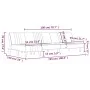 L-förmiges Schlafsofa aus dunkelgrauem Stoff, 255 x 140 x 70 cm von vidaXL, Sofas - Ref: Foro24-3157236, Preis: 394,69 €, Rab...