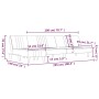 L-förmiges Schlafsofa aus dunkelgrauem Stoff, 255 x 140 x 70 cm von vidaXL, Sofas - Ref: Foro24-3157236, Preis: 404,89 €, Rab...