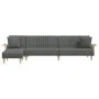L-shaped dark gray fabric sofa bed 279x140x70 cm by vidaXL, Sofas - Ref: Foro24-3157239, Price: 443,85 €, Discount: %