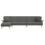 Sofá cama en forma de L tela gris oscuro 279x140x70 cm de vidaXL, Sofás - Ref: Foro24-3157239, Precio: 434,60 €, Descuento: %