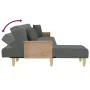 L-förmiges Schlafsofa dunkelgrauer Stoff 279x140x70 cm von vidaXL, Sofas - Ref: Foro24-3157239, Preis: 443,85 €, Rabatt: %