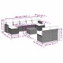 Set de sofás de jardín 10 pzas cojines ratán sintético negro en Conjuntos de jardín | Comprar online en Foro24