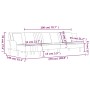 L-förmiges Schlafsofa dunkelgrauer Stoff 279x140x70 cm von vidaXL, Sofas - Ref: Foro24-3157239, Preis: 434,60 €, Rabatt: %