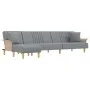 L-shaped sofa bed light gray fabric 279x140x70 cm by vidaXL, Sofas - Ref: Foro24-3157238, Price: 456,57 €, Discount: %