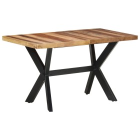 Mesa de comedor de madera acacia acabado miel 140x70x75 cm