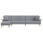 L-förmiges Schlafsofa aus hellgrauem Stoff, 279 x 140 x 70 cm von vidaXL, Sofas - Ref: Foro24-3157238, Preis: 446,61 €, Rabat...