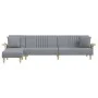 L-shaped sofa bed light gray fabric 279x140x70 cm by vidaXL, Sofas - Ref: Foro24-3157238, Price: 456,57 €, Discount: %