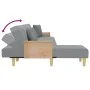L-shaped sofa bed light gray fabric 279x140x70 cm by vidaXL, Sofas - Ref: Foro24-3157238, Price: 456,57 €, Discount: %