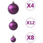 Juego de bolas de Navidad 100 piezas morado