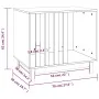 Caseta para perros madera maciza de pino blanco 70x50x62 cm de vidaXL, Casetas para perros - Ref: Foro24-822482, Precio: 104,...
